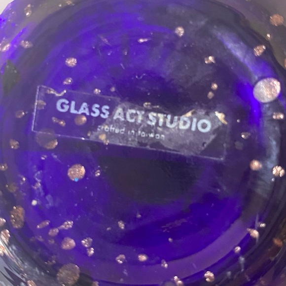 *RESERVED FOR MANDY*Glass Act Studio Royal Blue Gold Flecks Atomizer Spritzer - Picture 9 of 11